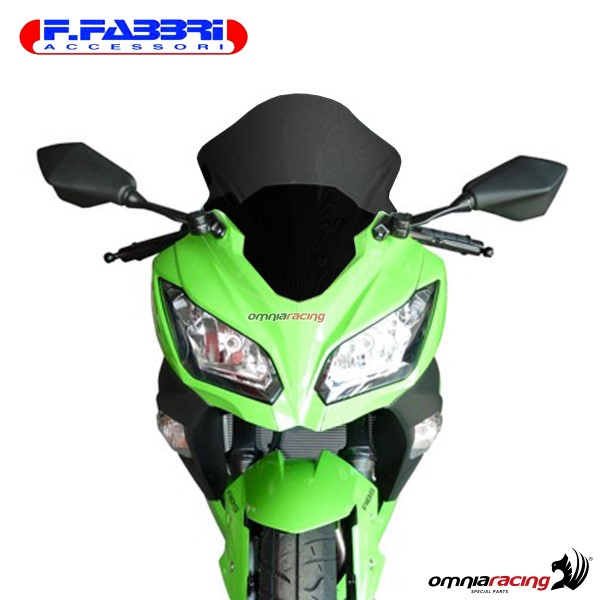 Fabbri double bubble dark fume windshield for Kawasaki Ninja 300 2013>2016