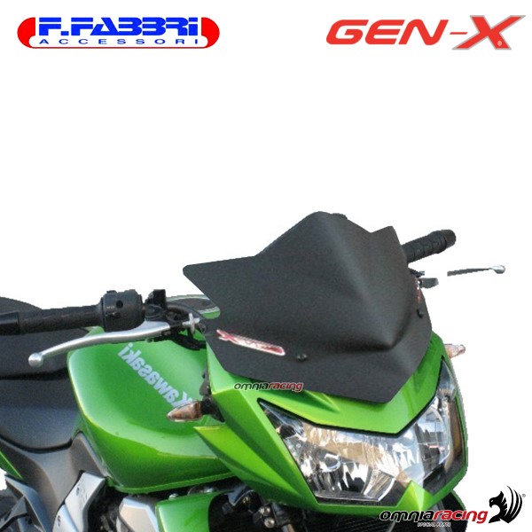 Fabbri GEN-X matt black bi-satin windshield for Kawasaki Z750/Z1000 2007>2012