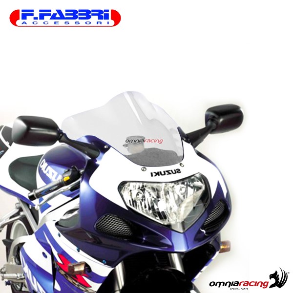 Fabbri double bubble trasparent windshield for Suzuki GSXR1000 2001>2002