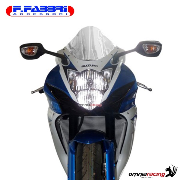 Fabbri double bubble trasparent windshield for Suzuki GSXR600/GSXR750 2011>2017