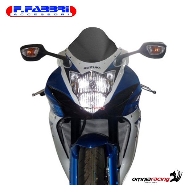Cupolino nero bistinato opaco doppia bolla Fabbri per Suzuki GSXR600/GSXR750 2011>2017