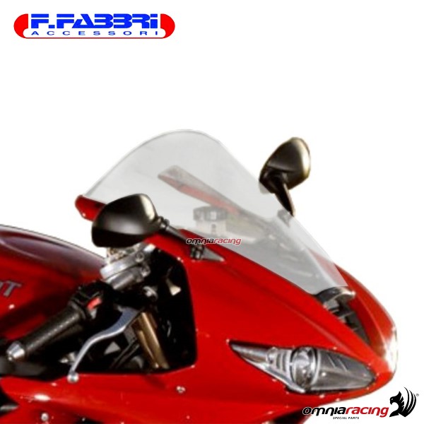 Fabbri double bubble trasparent windshield for Triumph Daytona 675 2009>2012