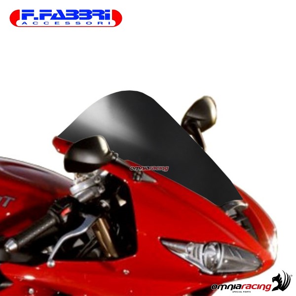 Fabbri double bubble matt black bi-satin windshield for Triumph Daytona 675 2009>2012
