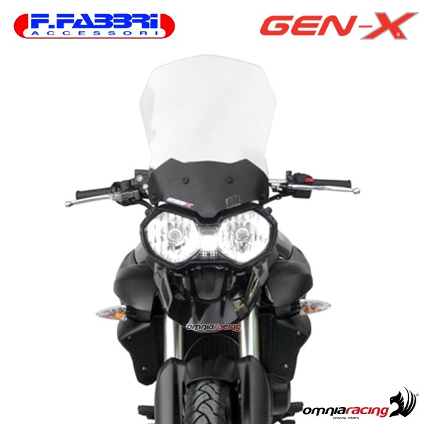 Fabbri GEN-X transparent windshield for Triumph TIGER 800C/XC 2010>2015