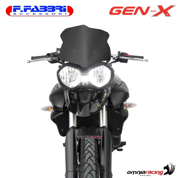 Cupolino nero bistinato opaco Fabbri GEN-X per Triumph TIGER 800C/XC 2010>2015