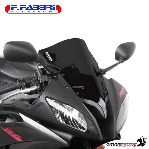 Cupolino fume scuro doppia bolla Fabbri per Yamaha R6 2008>2016