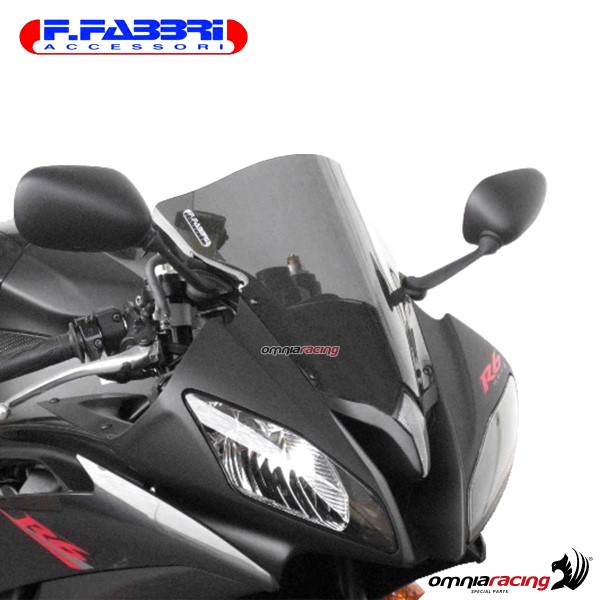 Cupolino fume doppia bolla Fabbri per Yamaha R6 2008>2016