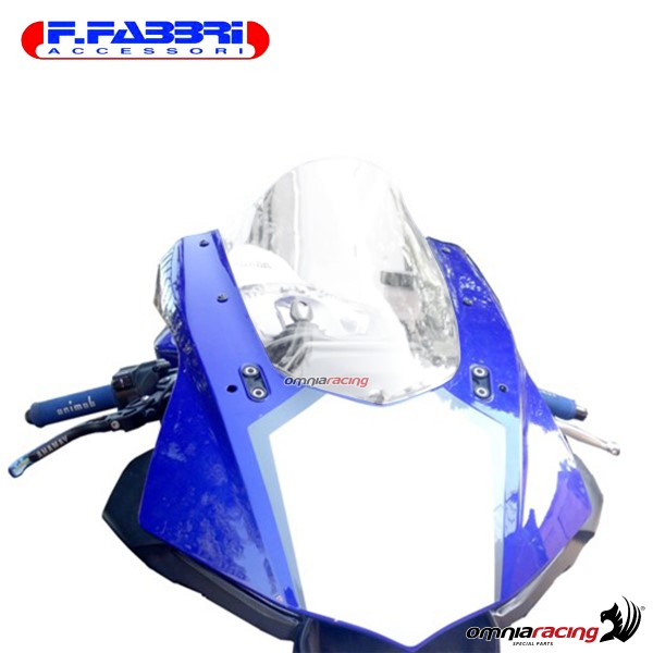 Fabbri double bubble trasparent windshield for Yamaha R1/R1M 2015>2018