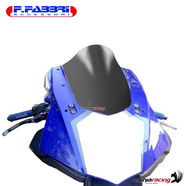 Fabbri double bubble matt black bi-satin windshield for Yamaha R1/R1M 2015>2018