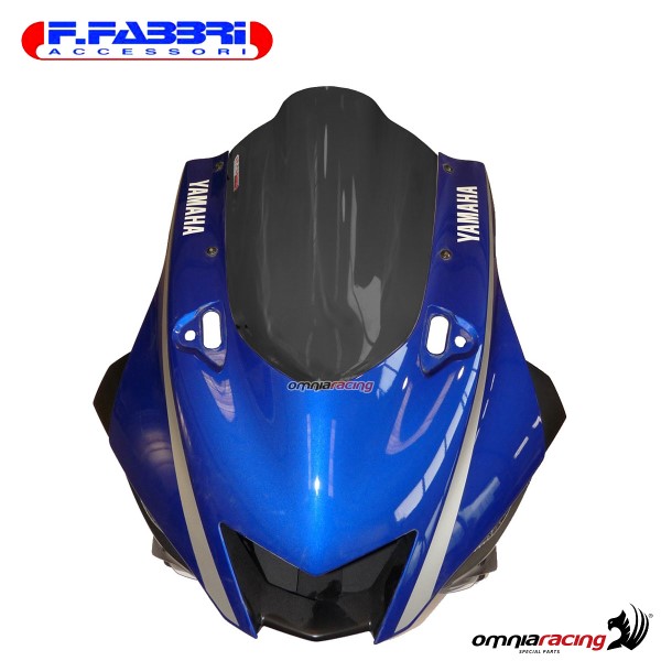 Cupolino fume scuro doppia bolla Fabbri plexi per Yamaha R6 2017>