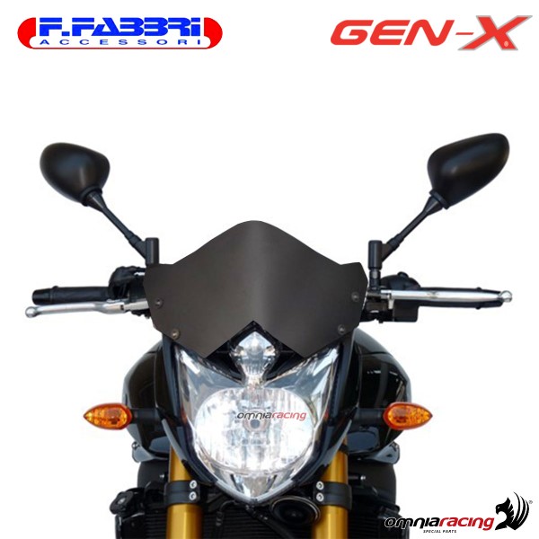 Cupolino nero bistinato opaco Fabbri GEN-X per Yamaha FZ8 2010>2015