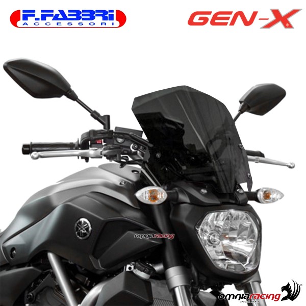 Cupolino fume scuro Fabbri GEN-X per Yamaha MT07 2014>2017