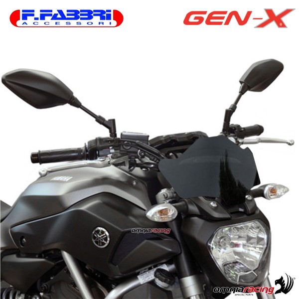 Cupolino fume scuro Fabbri GEN-X per Yamaha MT07 2014>2017