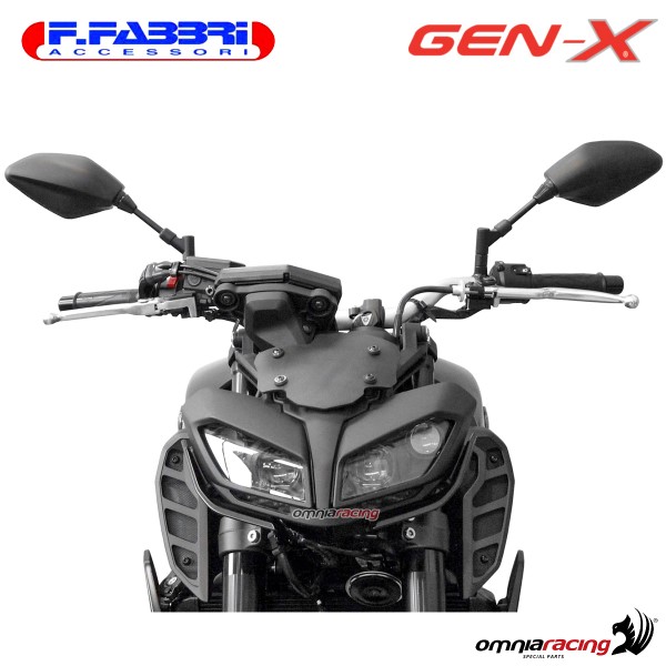 Fabbri GEN-X matt black bi-satin windshield for Yamaha MT09 2017