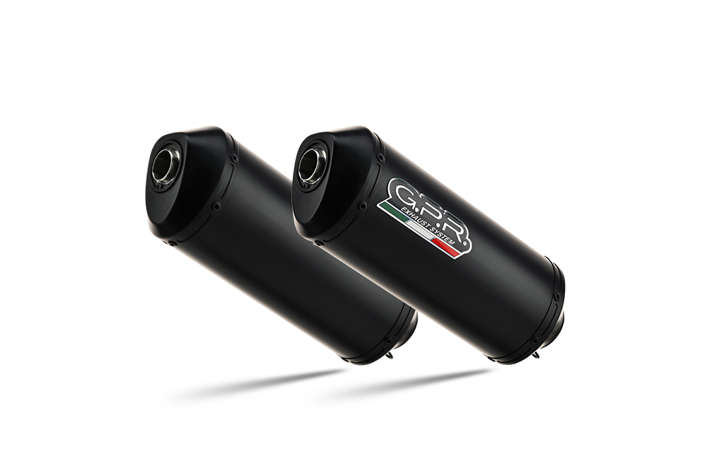 Coppia scarichi GPR Ghisa nero opaco omologato cat Yamaha Bt Bulldog 1100 2002-2007
