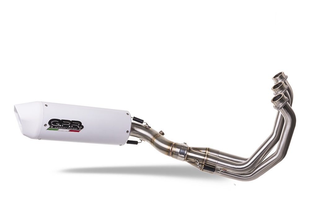 Scarico completo GPR Albus Ceramic bianco omologato Yamaha MT09 Tracer 900 2015-2016