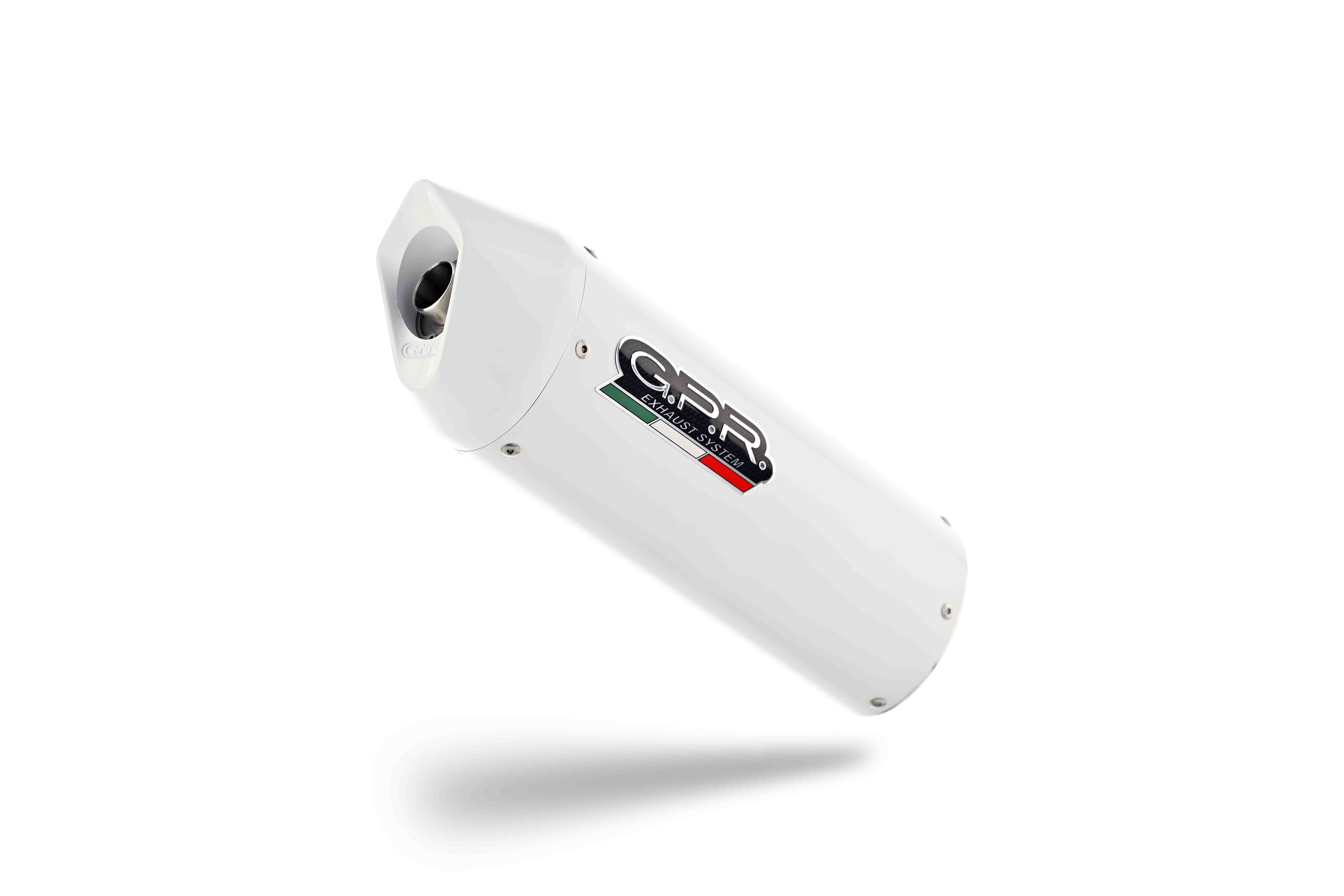 Scarico GPR Albus Ceramic bianco omologato Ducati Hypermotard 796 2010-2012