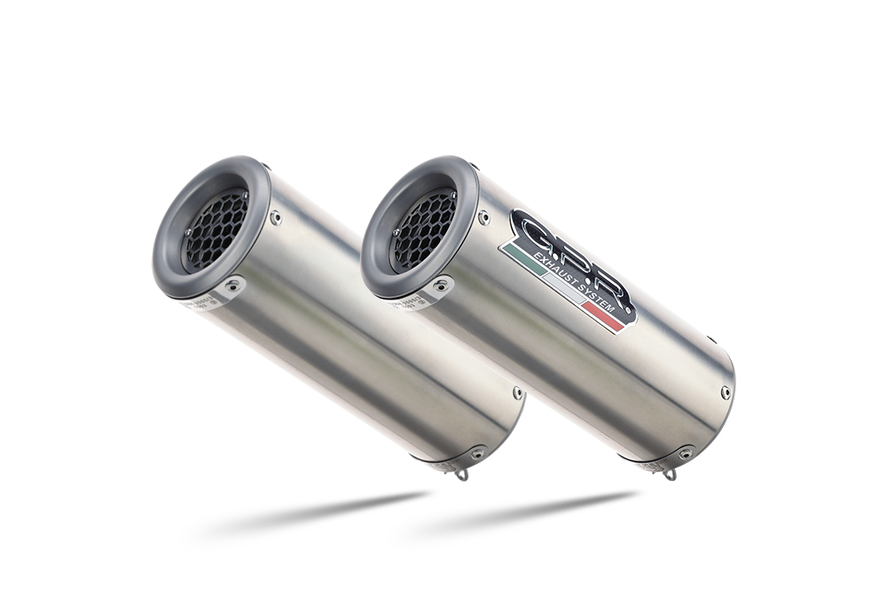 Coppia scarichi GPR M3 acciaio satinato omologato cat Ducati Monster 696 2008-2014