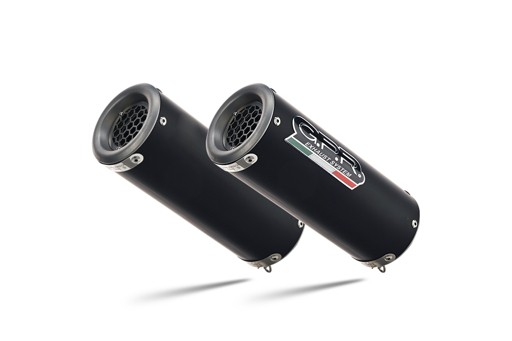 Coppia scarichi GPR M3 nero opaco omologato cat Ducati Monster 1100 2009-2010