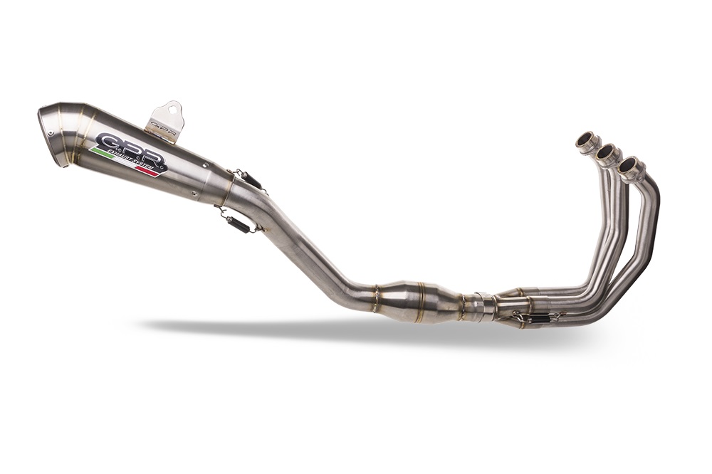 GPR complete exhaust approved Kat satin steel Powercone Evo Yamaha MT09 2021-2023