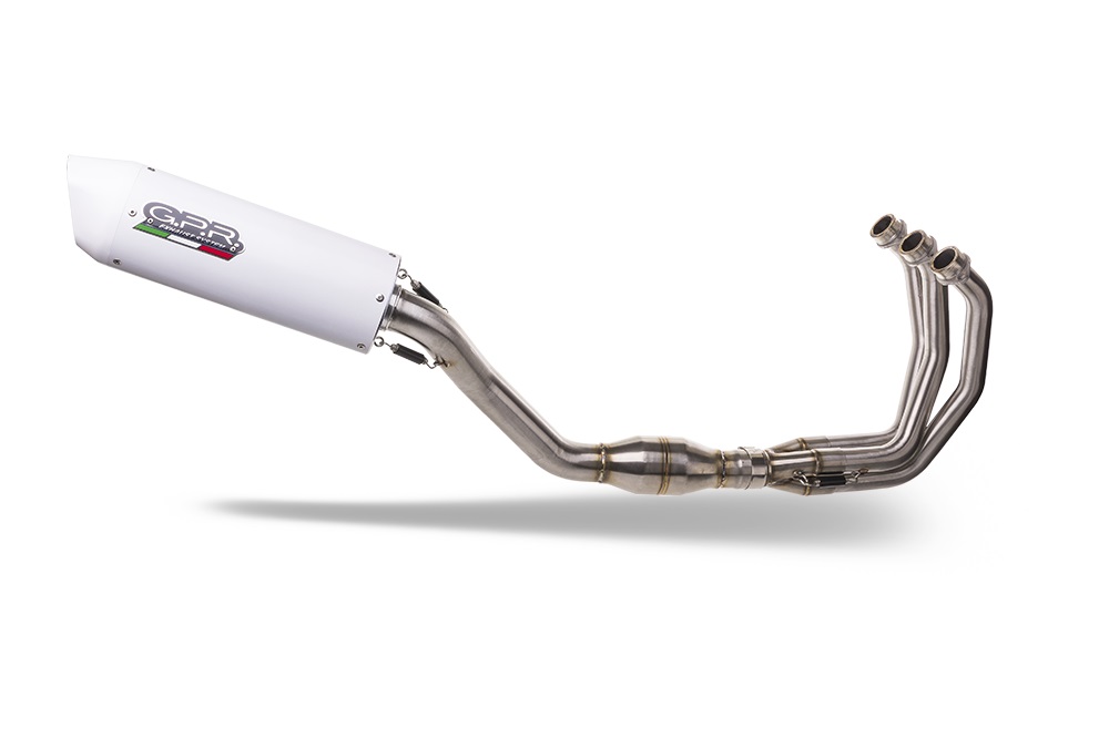 GPR complete exhaust approved Kat white Albus Evo4 Yamaha Tracer 9 2021-2024