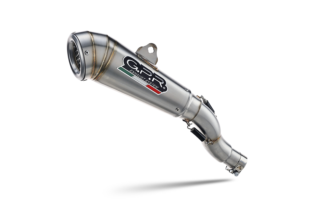 GPR exhaust approved satin steel Powercone Evo Kawasaki Z900E 2020-2024