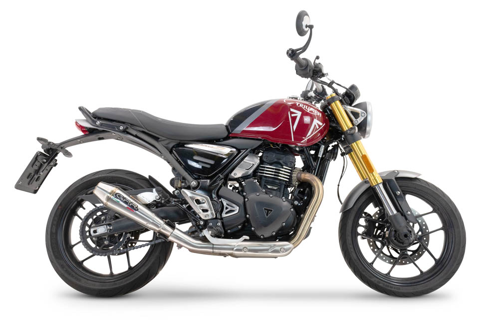 GPR exhaust approved satin steel Ultracone Triumph Speed 400 2023-2025
