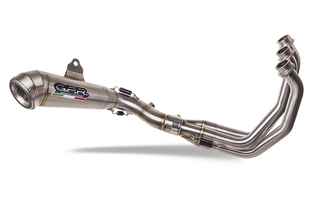 GPR complete exhaust racing satin steel Powercone Evo Triumph Trident 660 2021-2024