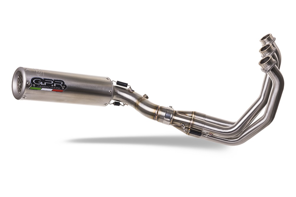 GPR complete exhaust racing satin steel Powercone Evo Triumph Tiger Sport 660 2022-2024