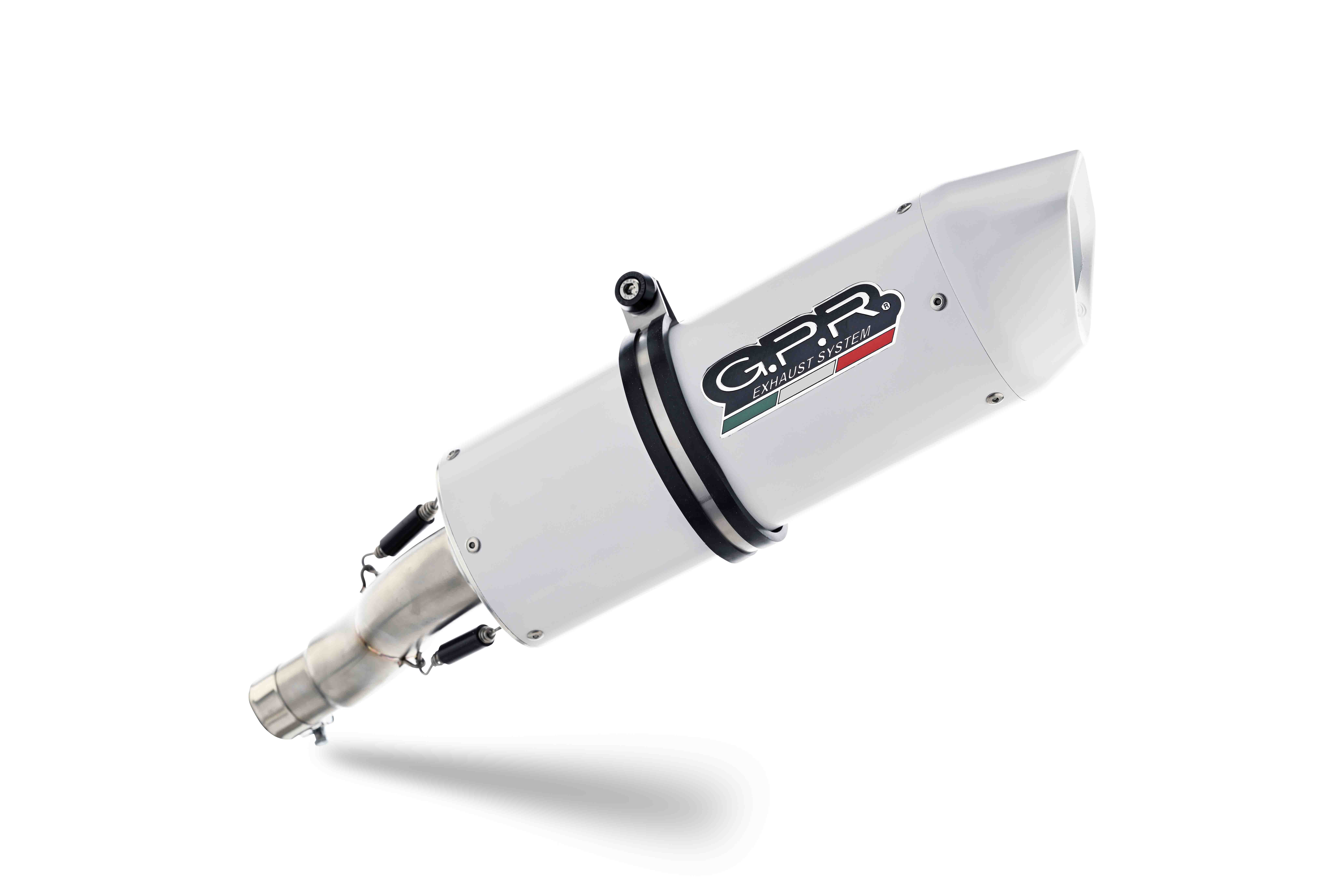 Scarico GPR Albus Ceramic bianco omologato Moto Guzzi Stelvio 1200 4V 2008-2010