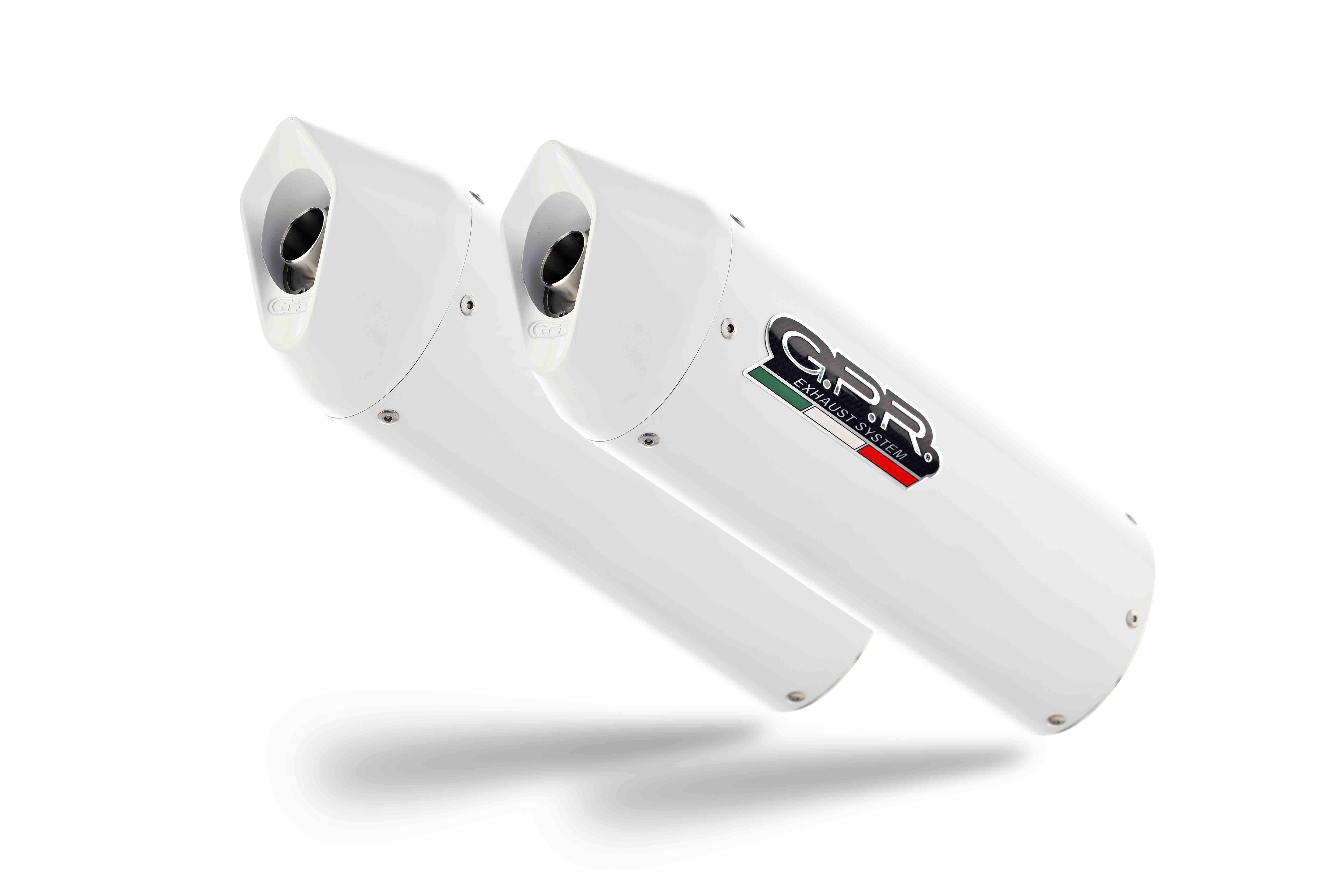 Coppia scarichi GPR Albus Ceramic bianco omologato Honda CRF250R 2006-2009