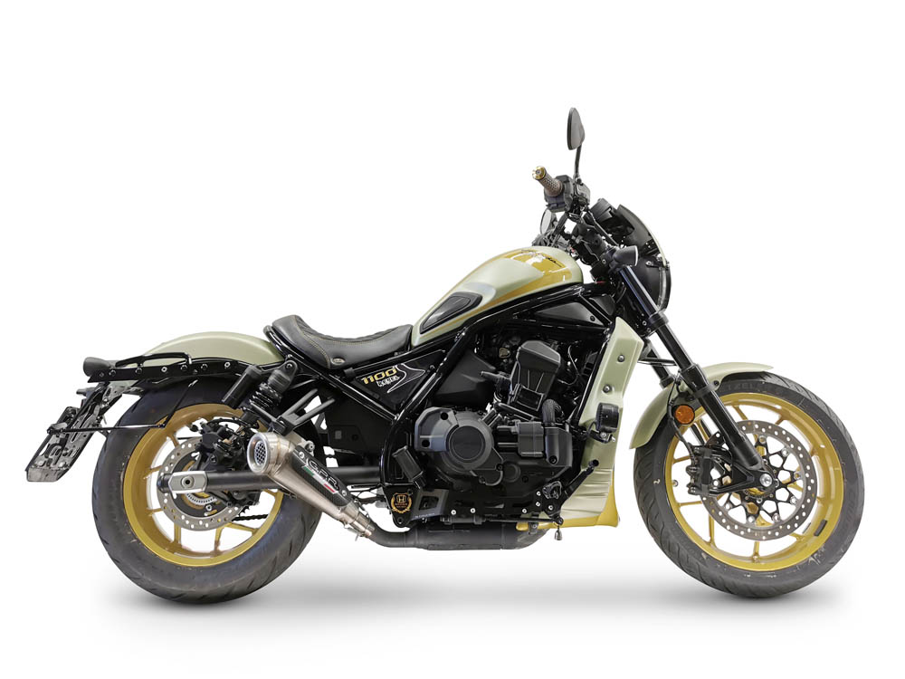 GPR exhaust approved satin steel Powercone Evo Honda CMX1100 Rebel 2021-2024