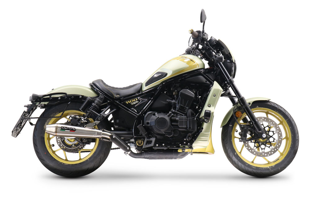 GPR exhaust approved satin steel Ultracone Honda CMX1100 Rebel 2021-2024