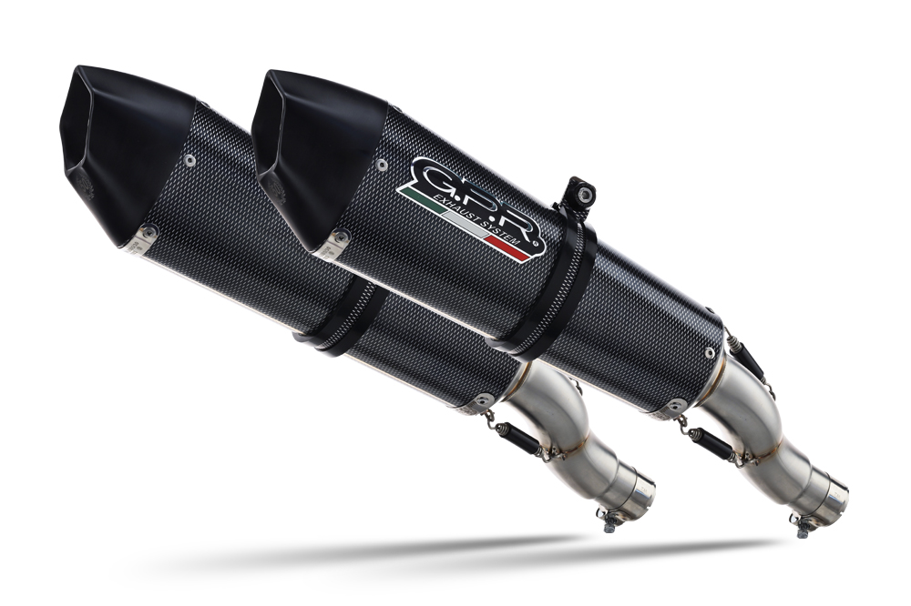 Coppia scarichi GPR Gpe Ann Poppy carbonio lucido omologato Honda CBR1100XX 1997-2006