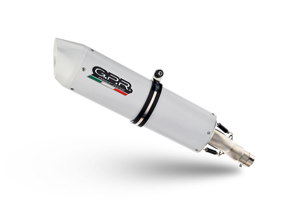 Scarico GPR Albus Ceramic bianco omologato Honda Transalp XL650V 2000-2006