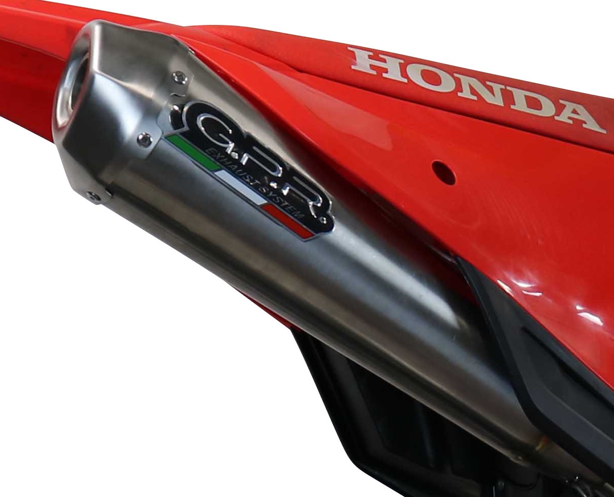 GPR complete exhaust racing satin steel Pentacross Kawasaki KLX140G 2017-2020