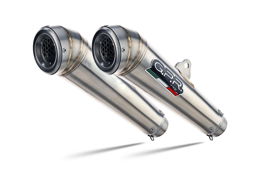 GPR complete exhaust approved satin steel Powercone Evo Kawasaki KFX700 2004-2011