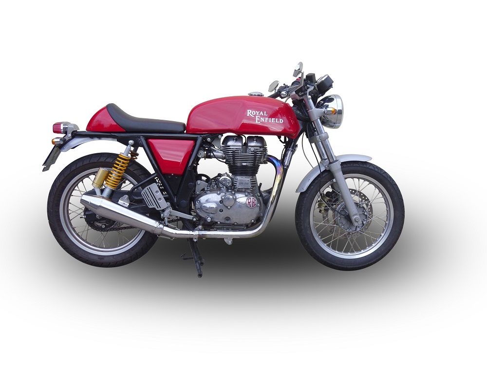 GPR exhaust approved Kat satin steel Vintacone Royal Enfield Continental GT 535 2014-2016