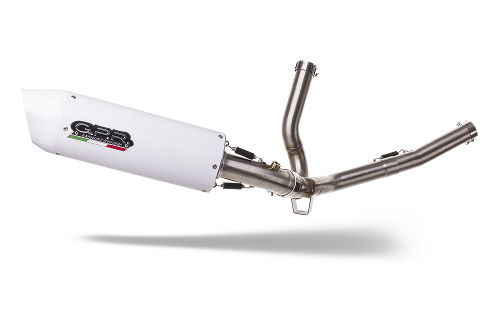 Scarico GPR Albus Ceramic bianco omologato Suzuki V-Strom DL650 2012-2016