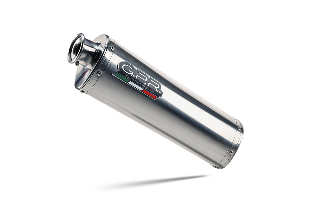 GPR exhaust approved polished steel Trioval Suzuki SV650A 2016-2020