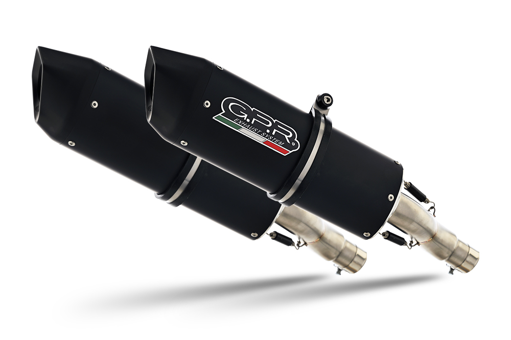 Coppia scarichi GPR Furore nero opaco omologato Triumph Street Triple 675 2007-2012