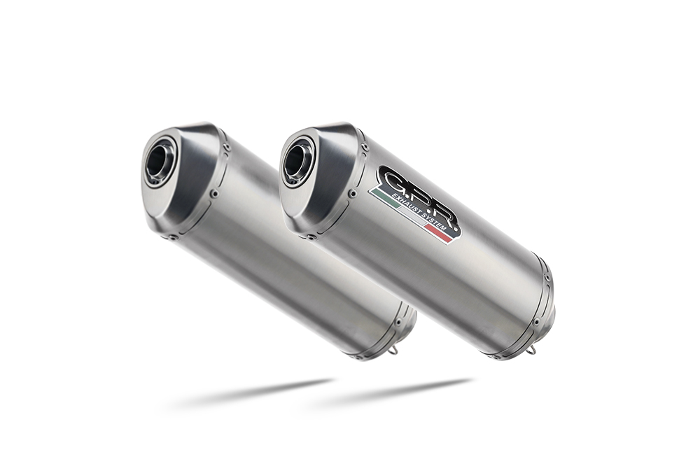 Coppia scarichi GPR Satinox acciaio satinato omologato cat Yamaha XT660Z Tenere 2008-2016