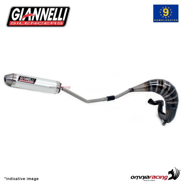 Scarico completo nero Giannelli per Valenti Racing RME50/SM50 2015>2020 Enduro 2T omologato