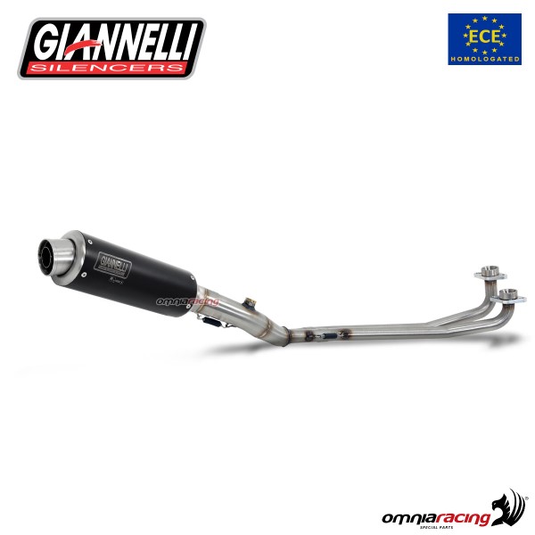 Impianto di scarico completo Giannelli per Yamaha T-Max 530 2017>2019 X-Pro in Inox nero omologato