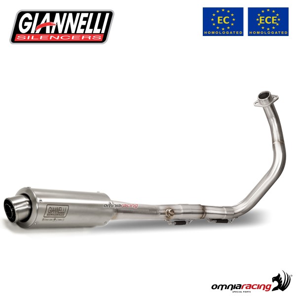 Impianto di scarico completo Giannelli per Yamaha R125 2017>2018 X-Pro in Inox omologato