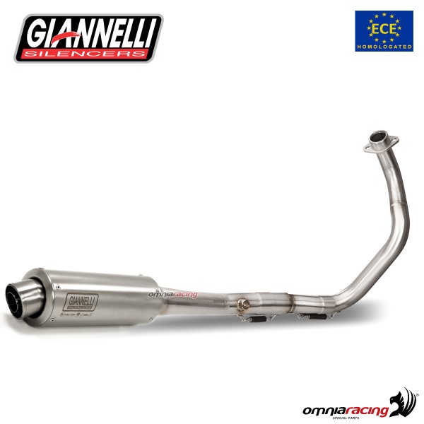 Impianto di scarico completo Giannelli per Yamaha R125 2017>2018 X-Pro in Inox omologato