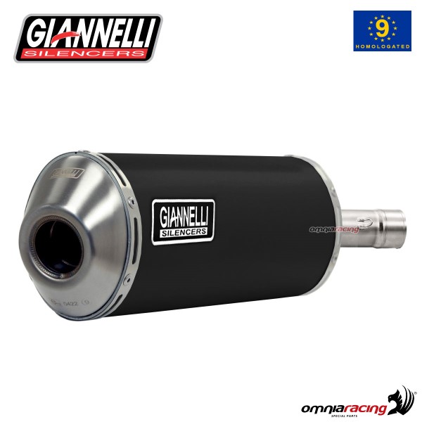 Giannelli Exhaust for Piaggio Beverly 500 2004 silencer Maxi Oval in black aluminum street legal