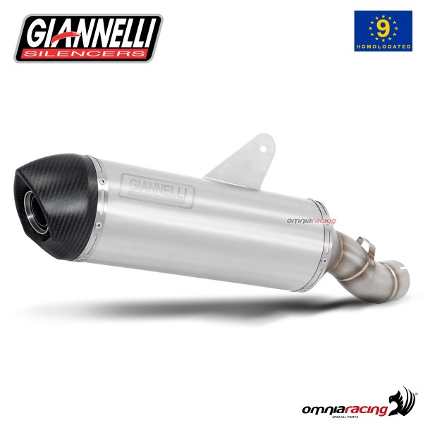 Giannelli Exhaust for Yamaha X-Max 400 2013>2016 silencer Maxi Oval in aluminum street legal