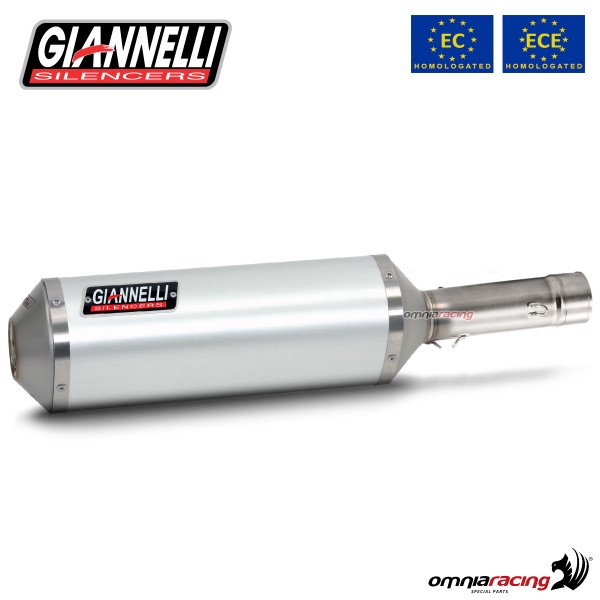 Giannelli Exhaust for Kymco AK550 2017>2020 silencer Ipersport in aluminum street legal