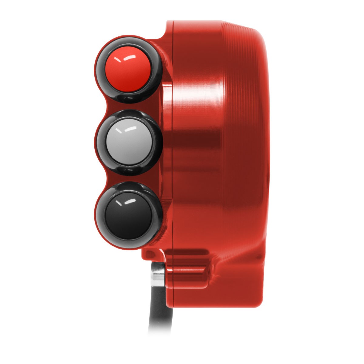 Comando gas con pulsantiera integrata JetPrime Rosso Aprilia Tuono 660/Factory 2021-2023